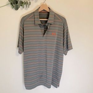 Under Armour Grey and Orange Golf Shirt